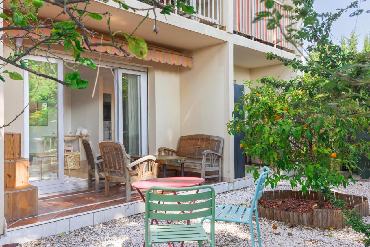 Beauvallon Plage - Magnifique T2 Avec Jardin, Proche Centre, Mer Antibes Zewnętrze zdjęcie